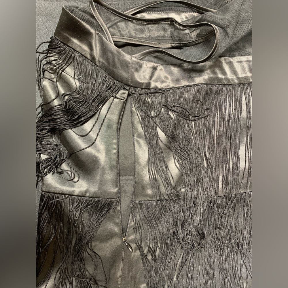 Limited Edition Black fringe flapper dress. Size S. Like New - Picture 6 of 8